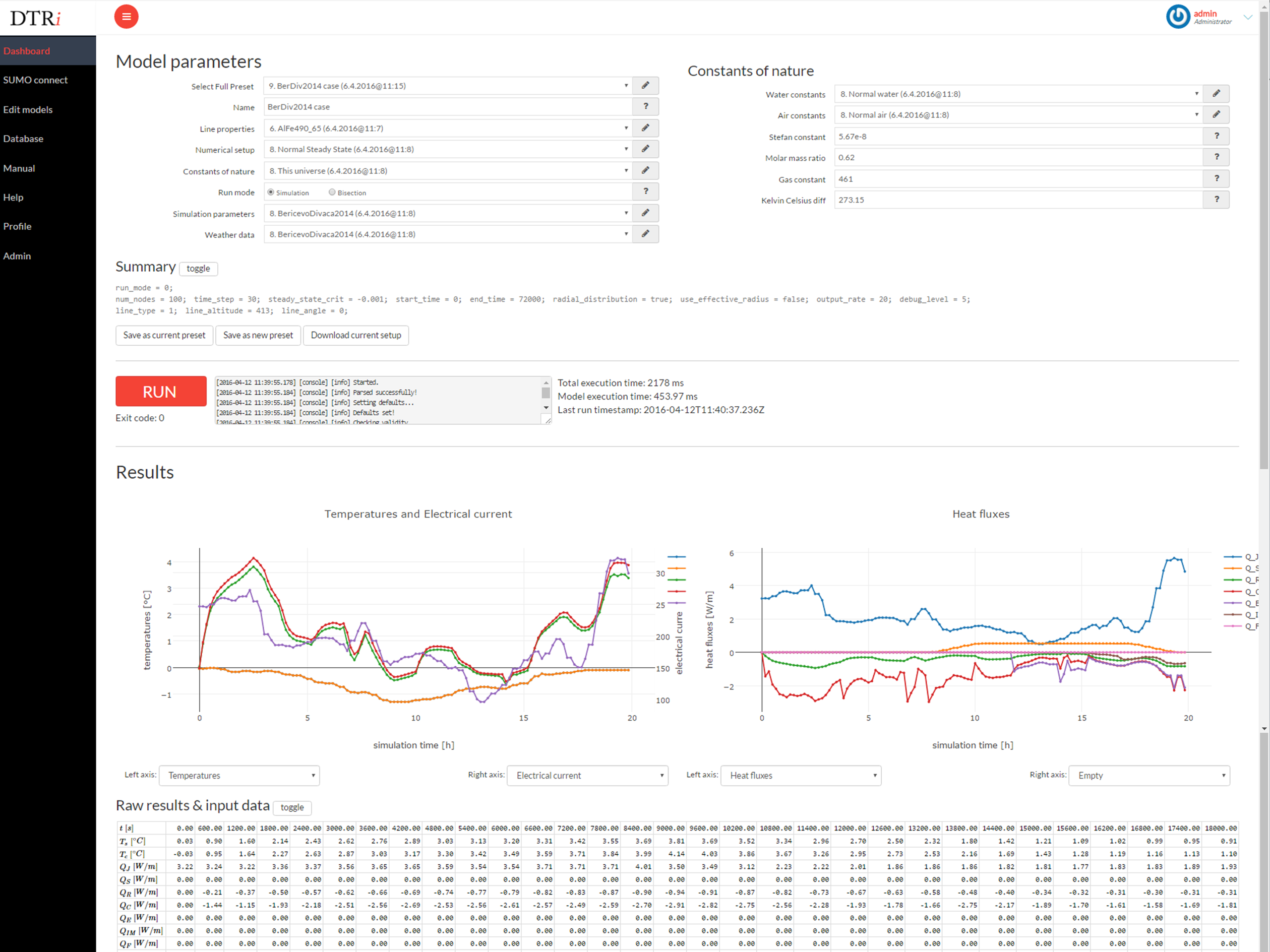 DTRi web interface.